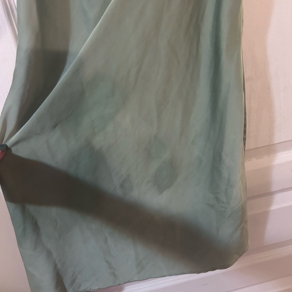 Sans Souci Green Silky Mini Slip Dress Tinkerbell - Picture 5 of 7